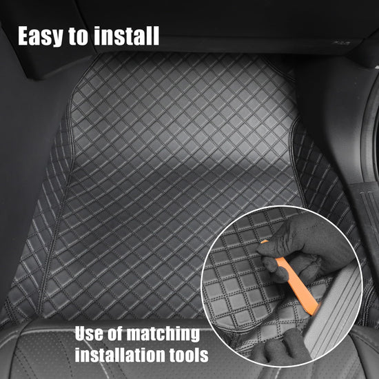 Vehicle mat — EKR leatherette floor mats for Toyota CHR 2017-2023