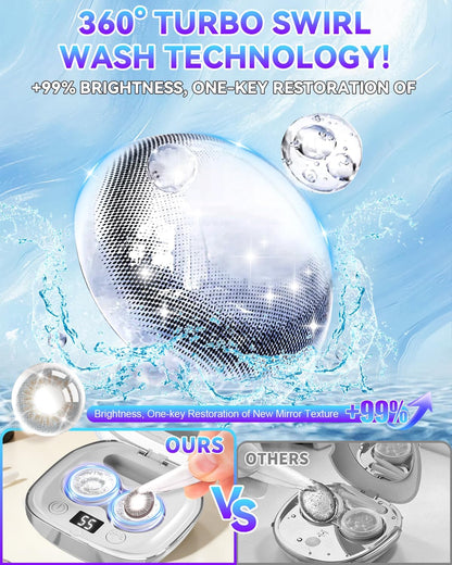 Contact lens cleaner — Rechargeable ultrasonic cleaning with smart modes and 50KHz motor