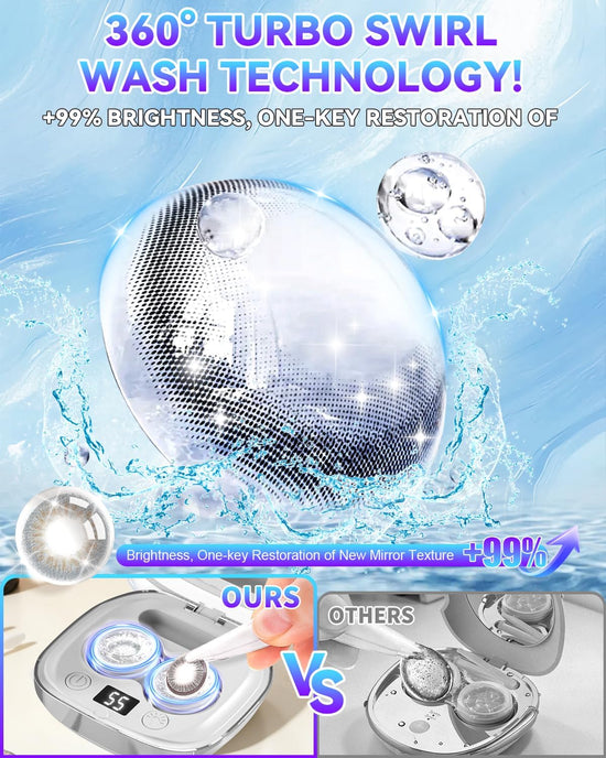 Contact lens cleaner — Rechargeable ultrasonic cleaning with smart modes and 50KHz motor