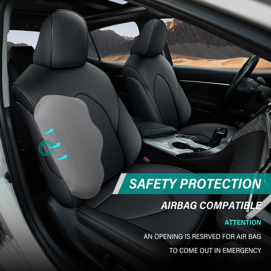 Vehicle seat cover — Custom fit faux leather for Toyota Camry 2018-2024