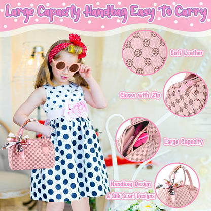 Oisacirg pretend play toy purse with 32 pieces for little girls