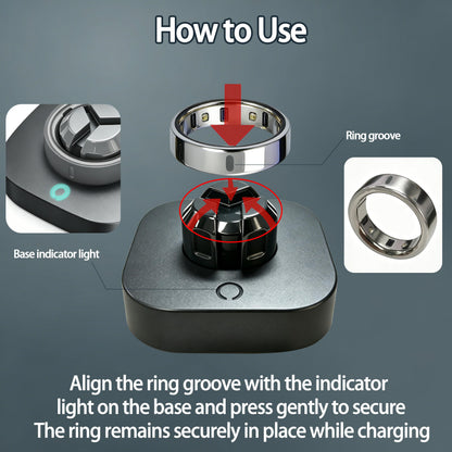Charger Compatible with Oura Ring Gen 4: Fast Charging Dock for Size 7/8/9/10/11/12/13 with USB-C Cable (Not Compatible with Ring Gen 3)
