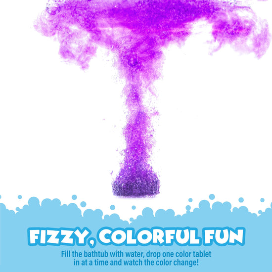 Tub Works® bath color fizzies — Nontoxic and fragrance-free bathwater additive