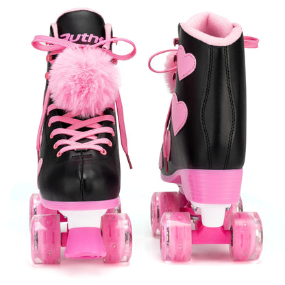 Ruthfot roller skates — Classic design with light up wheels and heart pattern