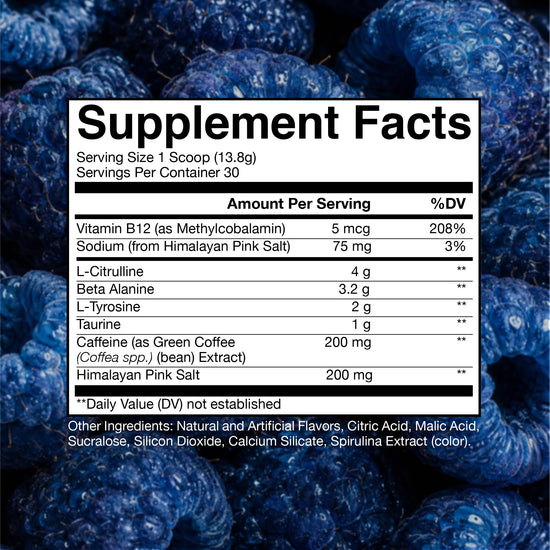 RAW Nutrition - Essential pre workout formula for men and women, energy powder for fitness
