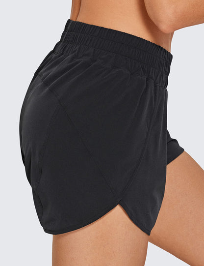 CRZ YOGA shorts — High waisted quick dry running shorts with zip pocket