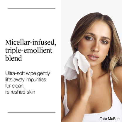 Neutrogena skin cleaning wipes — gentle micellar formula in plant-based cloth, 2 pack of 25 ct.