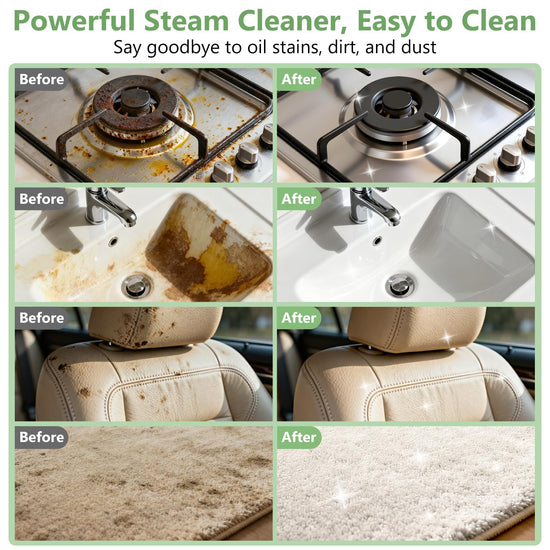Steam cleaner — Portable handheld steamer with 16 accessories and 6 adjustable levels
