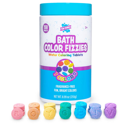 Tub Works® bath color fizzies — Nontoxic and fragrance-free bathwater additive