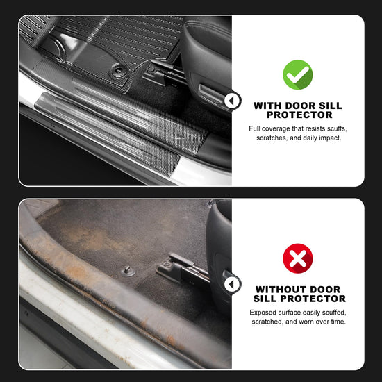AOMSAZTO trunk sill protector — carbon fiber pattern for Toyota RAV4 2019-2025