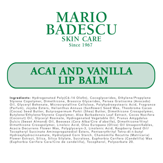 Mario Badescu lip balm — infused with coconut oil and shea butter