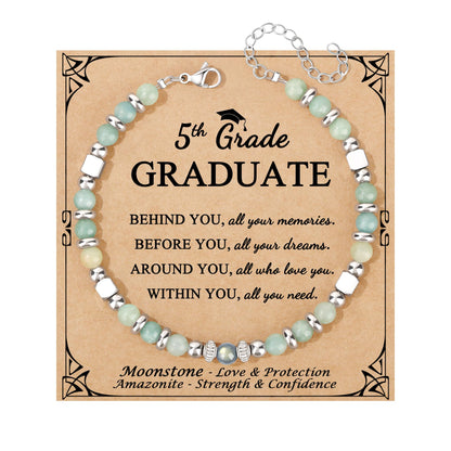 JoycuFF bracelet — Moonsone amazonite and jasper beads design for women