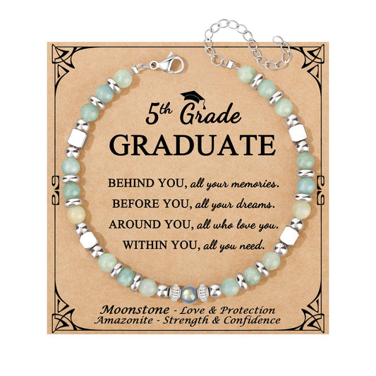 JoycuFF bracelet — Moonsone amazonite and jasper beads design for women