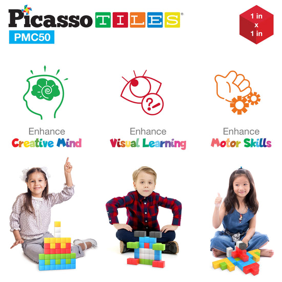 Toy building block — PicassoTiles Cube Paren1