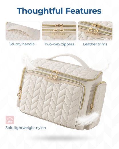 COSMETIC CASE — Large wide-open design with handle by BAGSMART
