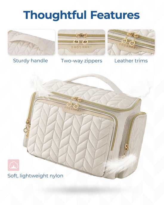 COSMETIC CASE — Large wide-open design with handle by BAGSMART