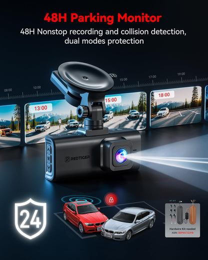 Onboard camera — 4K front and rear with voice control and touch screen