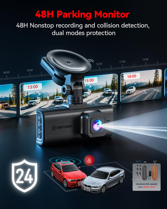 Onboard camera — 4K front and rear with voice control and touch screen