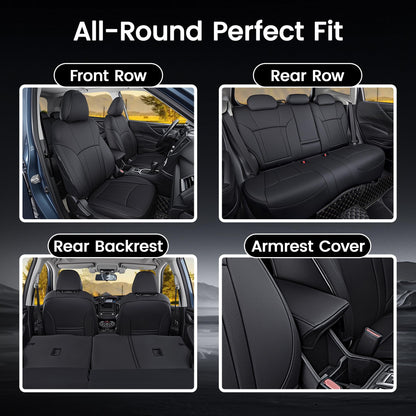 HKZ vehicle seat covers — Custom fit leather and waterproof for Subaru Forester 2019-2024