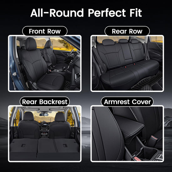 HKZ vehicle seat covers — Custom fit leather and waterproof for Subaru Forester 2019-2024