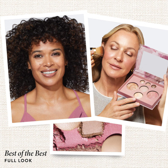 Face shaping makeup — 7-in-1 baked palette with bronzer, blush and eyeshadows