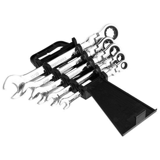 Amazon Basics ratcheting wrench set - flexible design