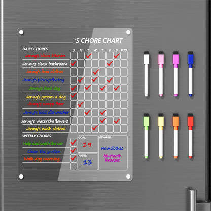 Neatsure writing board — clear monthly planner for fridge with 8 markers