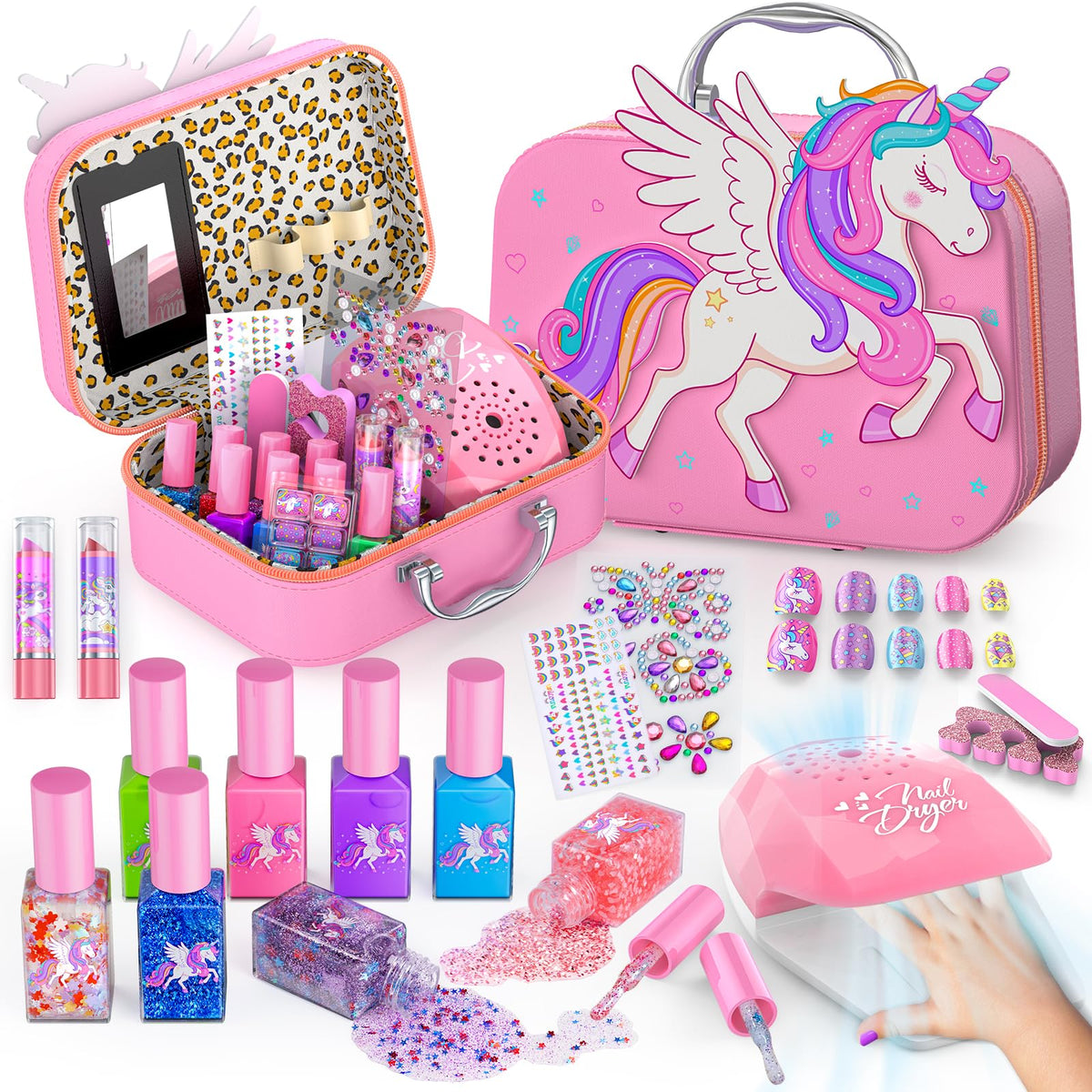Glisiol kids nail polish set — nail kit for girls aged 3-12 years old
