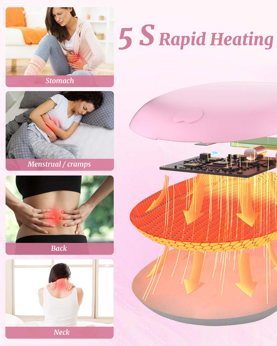 FSA HSA eligible electric heating pad — Cordless, portable design with 6 heat and massage modes