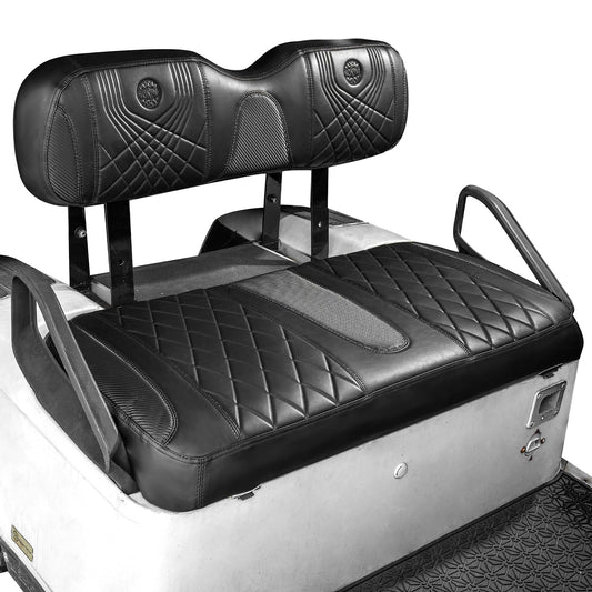 NOKINS golf cart seat covers — gradient diamond black and black design