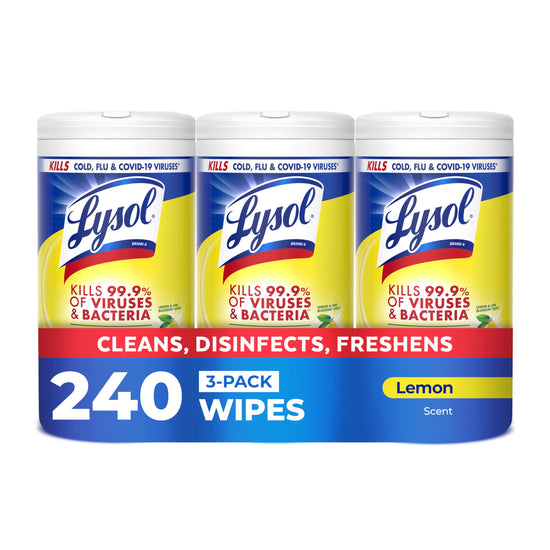 Lysol surface cleaning wipes — disinfecting bundle
