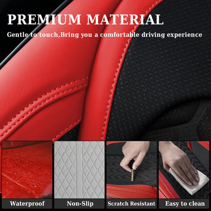 Coverado car seat cover — breathable faux leather for winter vehicles