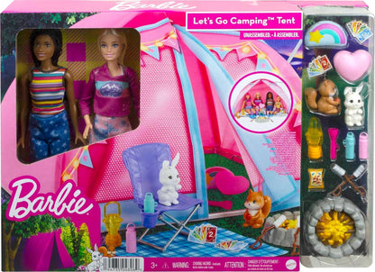 Toy figure playset — Barbie It takes two camping set with dolls and accessories