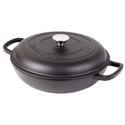 nuovva dutch ovens - shallow cast iron design