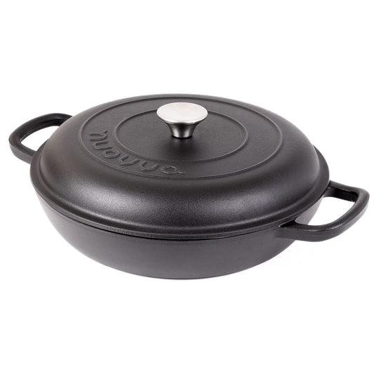 nuovva dutch ovens - shallow cast iron design