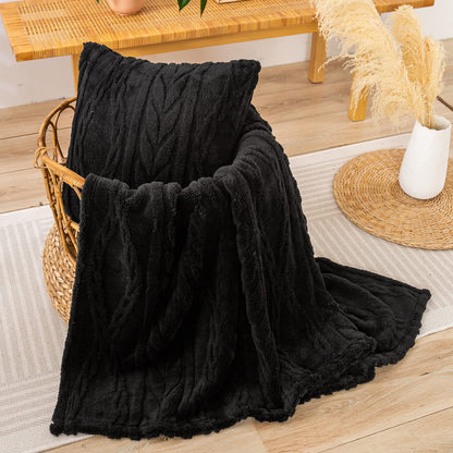 YUSOKI fleece throw blanket - Sherpa style