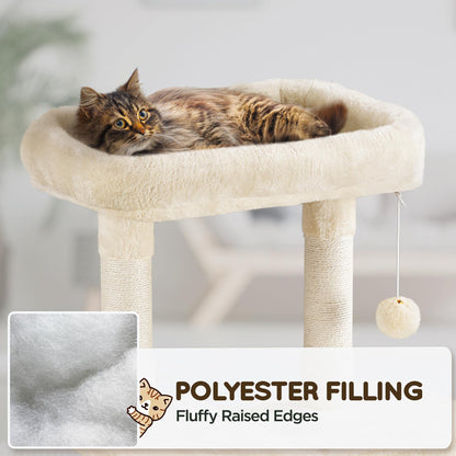 Pet activity structure — Large multi-level design with scratching posts and hammock