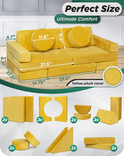 Lunix LX15 kids play couch - modular design in old colors