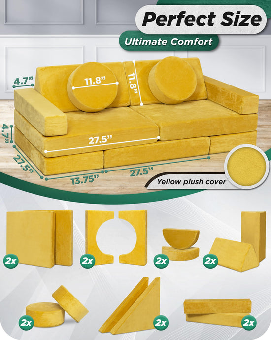 Lunix LX15 kids play couch - modular design in old colors