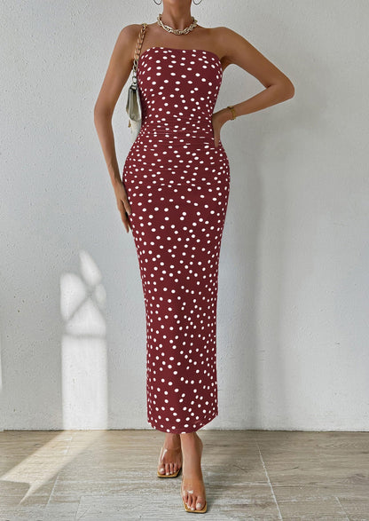 PRETTYGARDEN dress — strapless floral maxi for summer weddings and parties