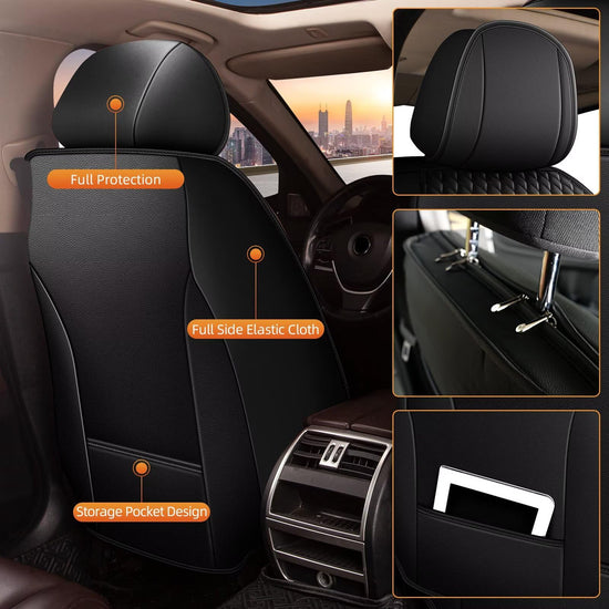 AOMSAZTO vehicle seat cover — Leather, waterproof, airbag compatible for Chevy Colorado 2015-2026