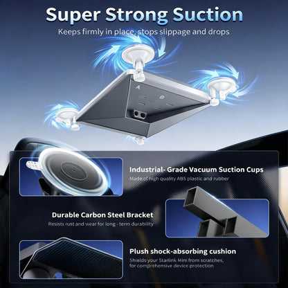 Starlink Mini Mount - Suction Cup for Car Sunroofs or Windows