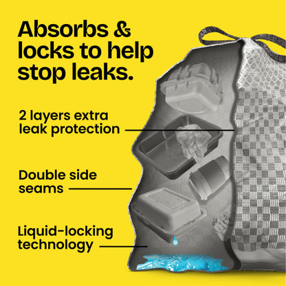 Waste bag — Glad ForceFlex MaxStrength leakGuard with lemon scent, 90 count