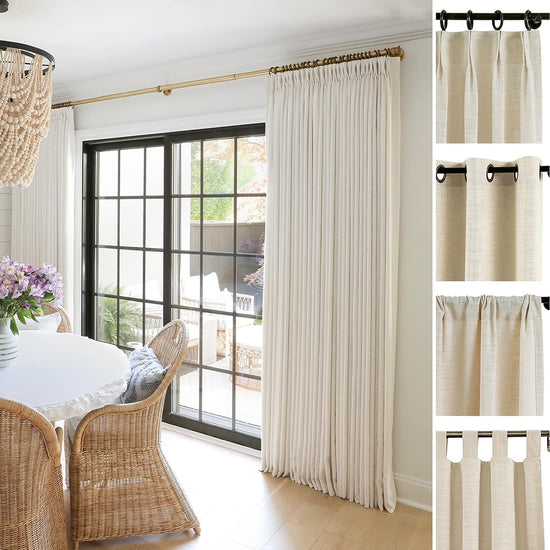 Curtain — Customizable blackout pleated header linen drapes by TWOPAGES