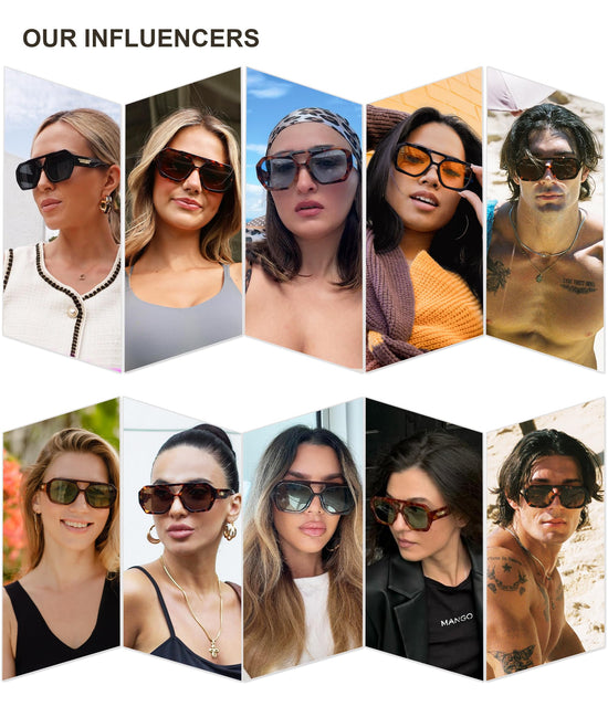 SOJOS sunglasses — Trendy aviator design with polarized lenses and double bridge