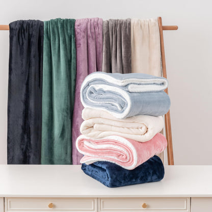 Berkshire Blanket reversible sherpa fleece throw blanket