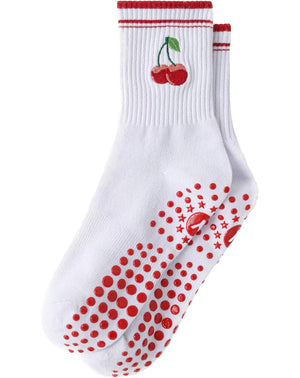 Yawlsow grip socks — Non skid athletic crew for yoga and barre workout
