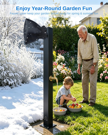 Storage cover — Upgraded waterproof outdoor faucet cover for freeze protection