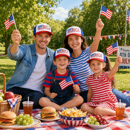 Labrostar 4th of July Hat Fourth of July Accessories American Flag Hat 4th of July Accessories Adjustable USA Hat Trucker Hats for Men Women Teen