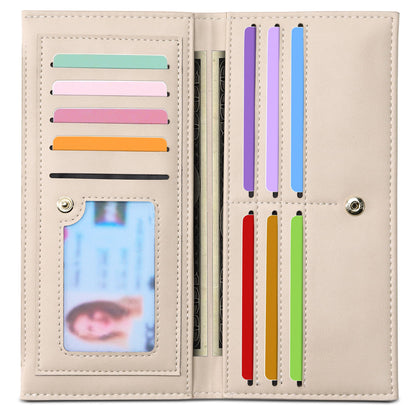 Tipmile bifold leather wallet with RFID blocking for women